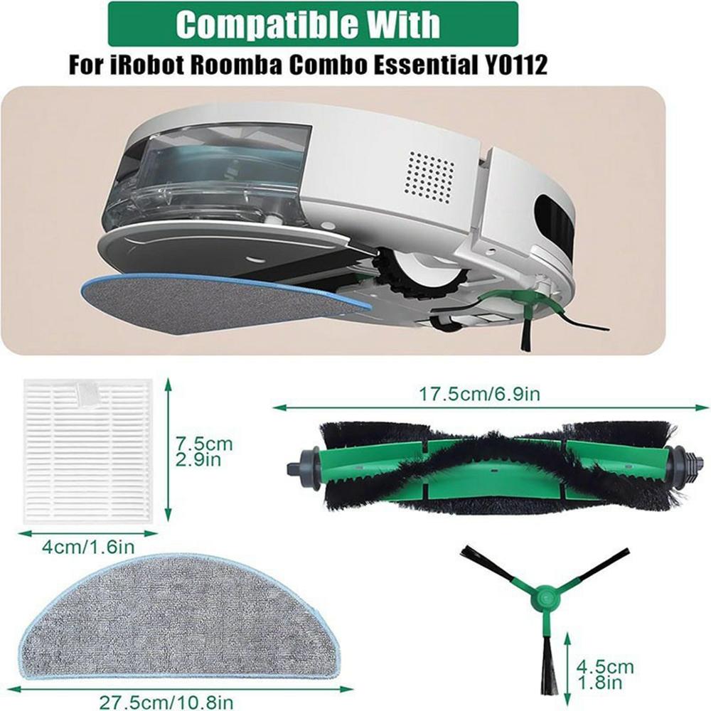 For iRobot Roomba 105 Combo iRobot Essential iRobot Y0140 iRobot Y01420 iRobot 00120 iRobot 00110 Vacuum Cleaner Polyester Replacement Mop Cloth