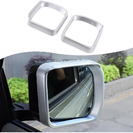 PIUGILH Rearview Mirror Rain Shield Cover Compatible with Land Rover Defender 2020 2021 2022 2023 2024, ABS Rear View Mirror Protector Frame, 2Pcs серебряный
