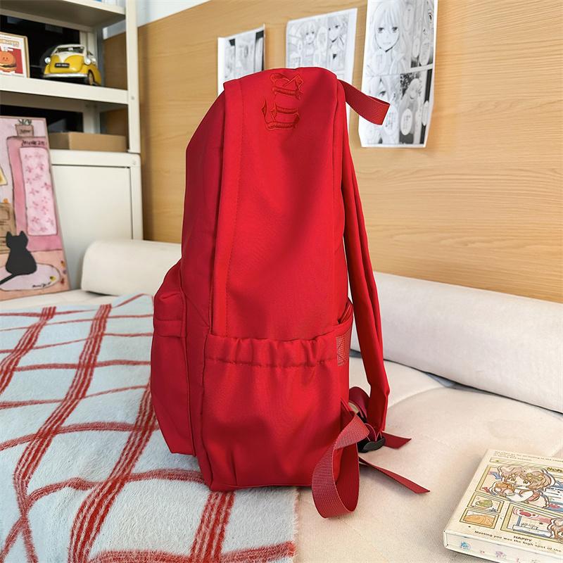 Plecak studencki w jednolitym kolorze dla kobiet o dużej pojemności