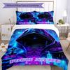 3pcs Custom Name "Neon Urban Figure" Bedding Set Printed Bedding Set Duvet Cover Closure Includes 1 Duvet Cover & 2 Pillowcases Bedroom Decor