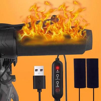 Bicycle Heated Grips Cover USB Electric Heating Fast Heat Removable Handlebar Warmer for Motorcycle & Winter Motorcross
