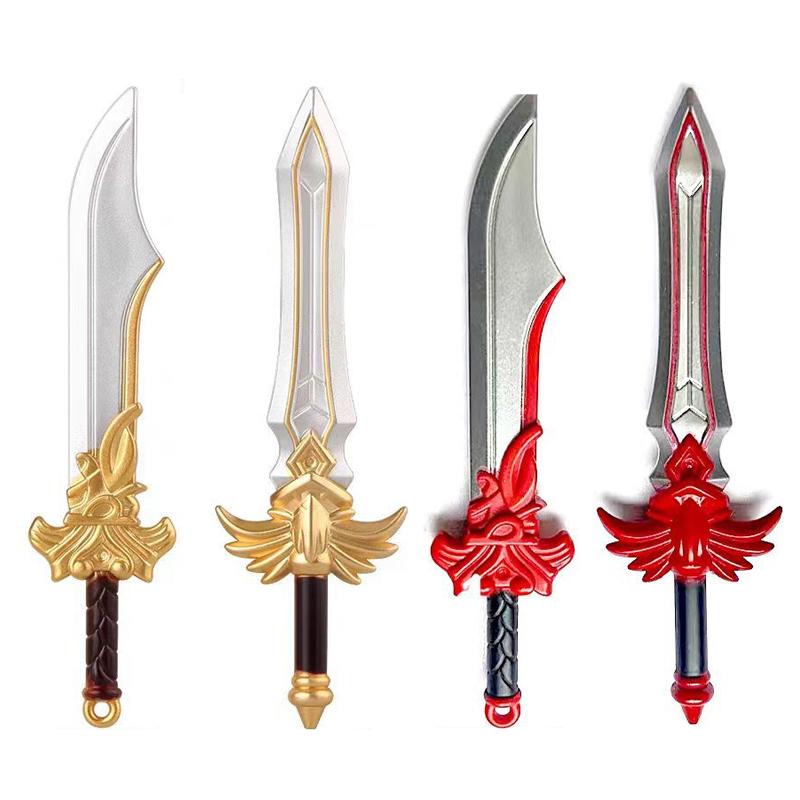 MOC Medieval Building Block Soldier Figure Weapon Accessories Battle Axe Bow Arrow Sword Sheath Shield Assembly Puzzle Brick Toy