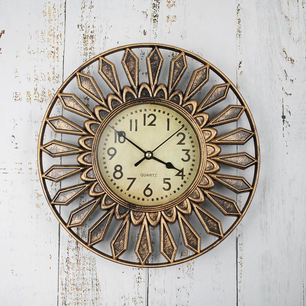 

10-дюймовые ретро-креативные персональные полые трехмерные часы, декоративные настенные часы для спальни, гостиной, бесшумные часы 10 inch