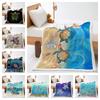 Digital Printed Cover Blanket Turtle Marine Animal Thickened Lamb Down Crystal Plush Blanket