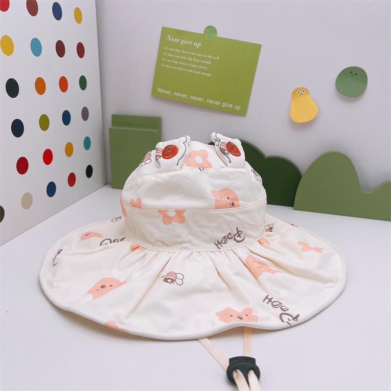 Kids' Cartoon Sun Visor: Breathable Spring/Autumn Sun Protection Hat for Girls
