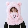 3-9Y Cartoon Hat for Girls Boys Scarf Thicken Cap Winter Hat for Kids Newborn Baby Stuff Children Hat Plus Fleece Kids Caps