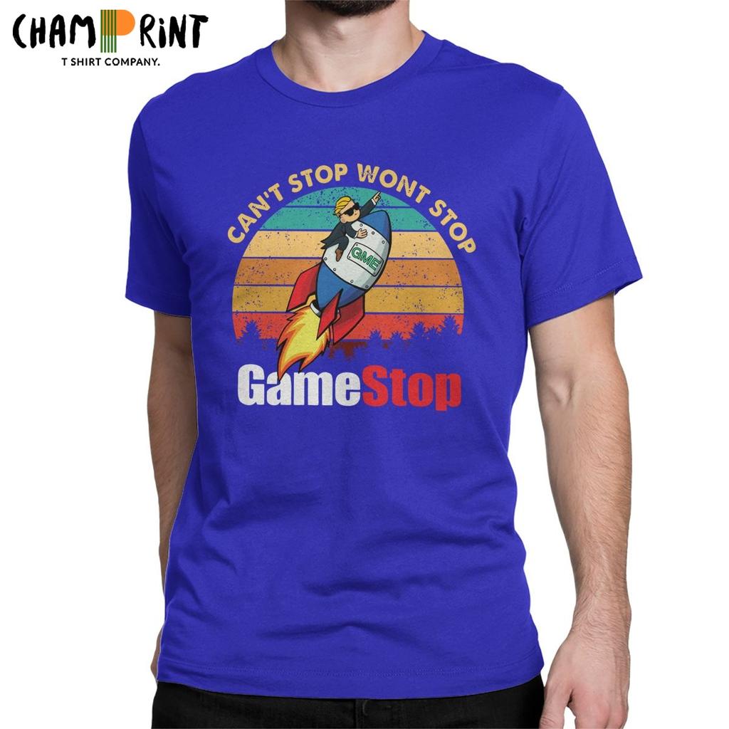 חולצות טי לגברים של Gamestop Street אלון מאסק רדיט Wallstreetbets Gme Wsb חולצת טי מניות סטונקס