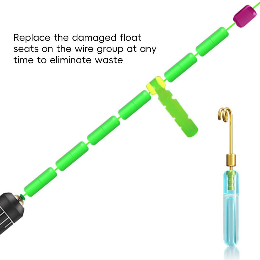 10PCS Detachable Sliding Float Seat Copper Head Quick-Rotating Float Seat Anti-Winding Fishing Group Accessories