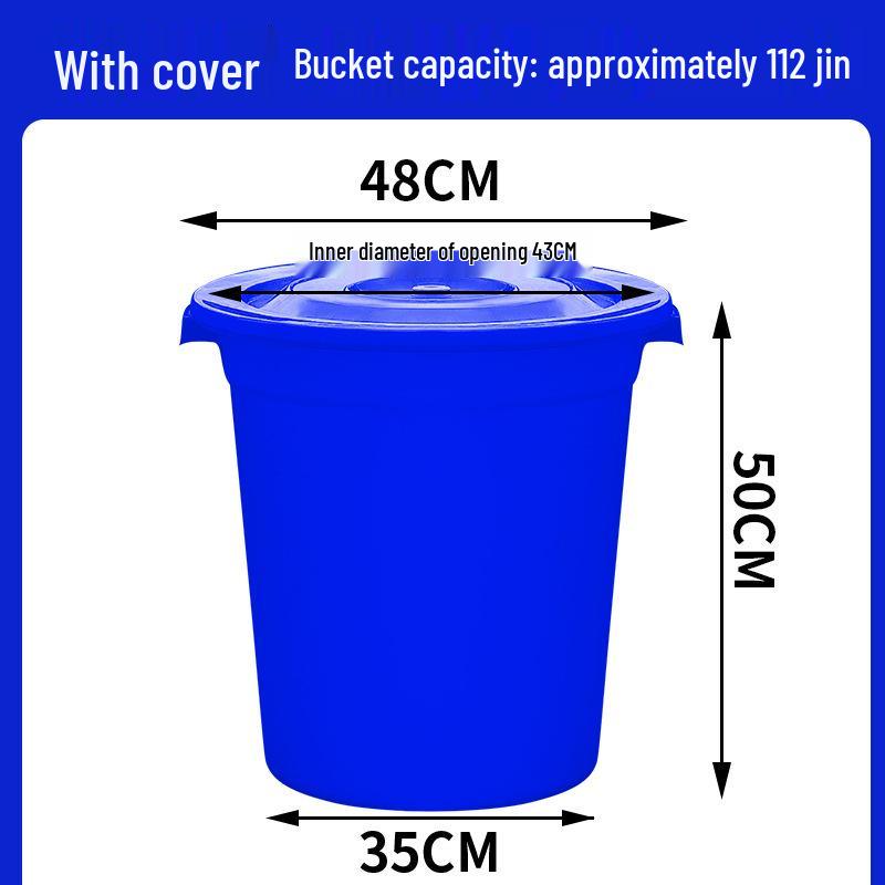 Large Food-Grade Plastic Water Storage Bucket - Extra Capacity & Thickened Design