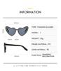 2024 Fashion Luxury Sunglasses Women Big Frame Love Bling Eyeglasses Crystal Diamond Heart Sunglasses UV400 Protection