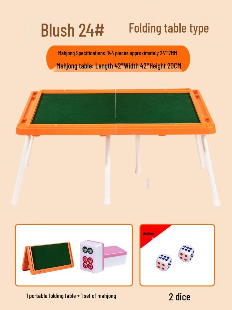 Portable Mini Mahjong Set - Compact Travel and Dorm Use