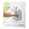 Yamazaki Jitsugyo Nail Light & Gel Nail Supplies Storage Case White Body: Approx. W26 x D21 x H23.6cm Tower Nail Storage Nail Care Accessory Storage