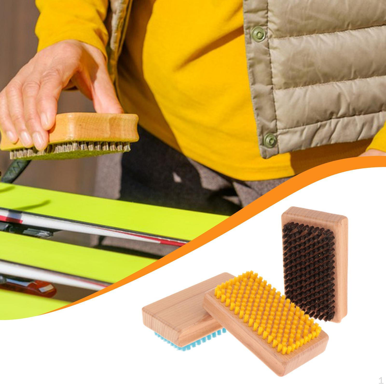 

Набор из 3 щеток для сноуборда, инструмент для полировки, лыжные щетки, нейлон/конский волос