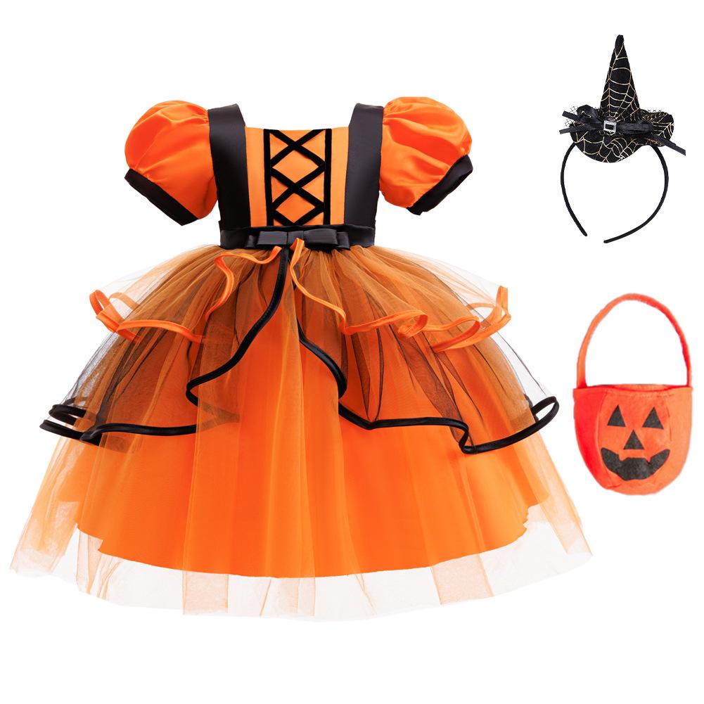 Children's Dresses Halloween Pom Pom Girls Princess Dresses Christmas Performance Dresses Dresses 636 Children's Princess Dresses Mesh Dresses