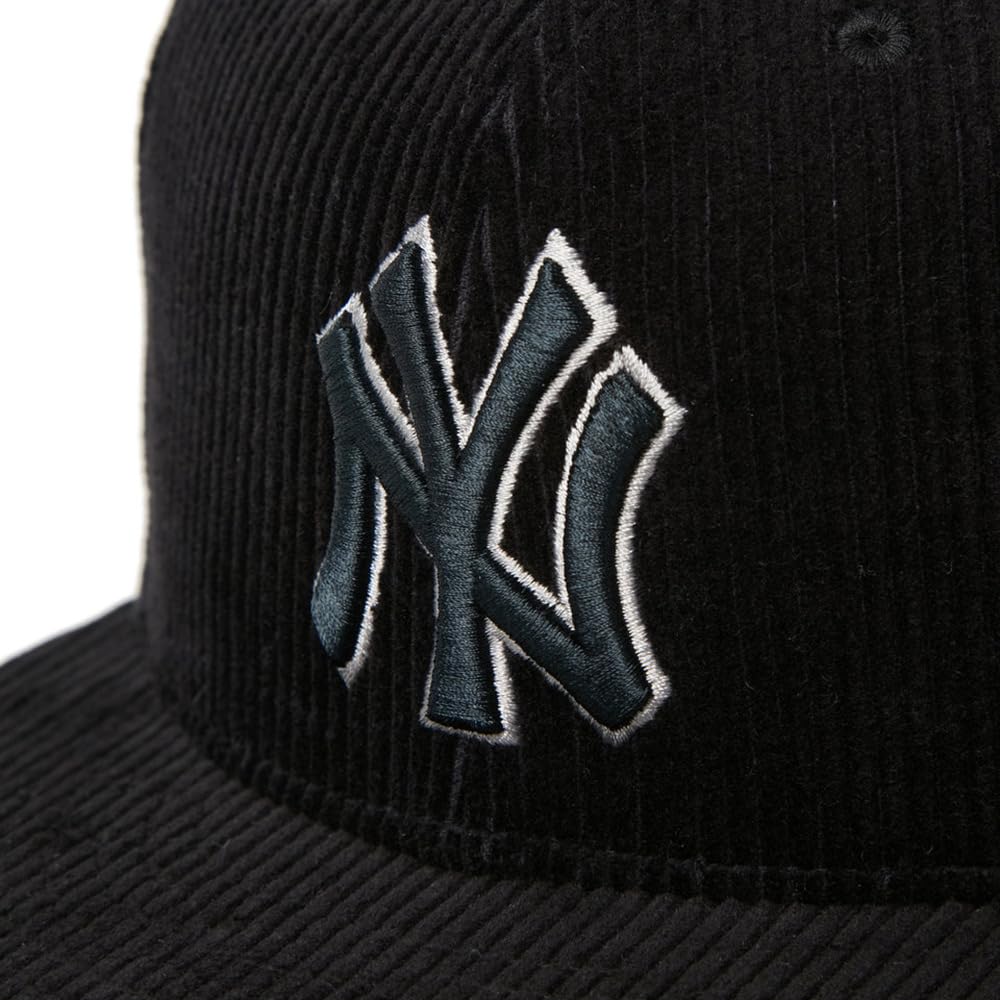 New Era Cap 59FIFTY 15137364 NER37C4928 New York Yankees Black MLB 8W Corduroy Flat Visor 7 5/8