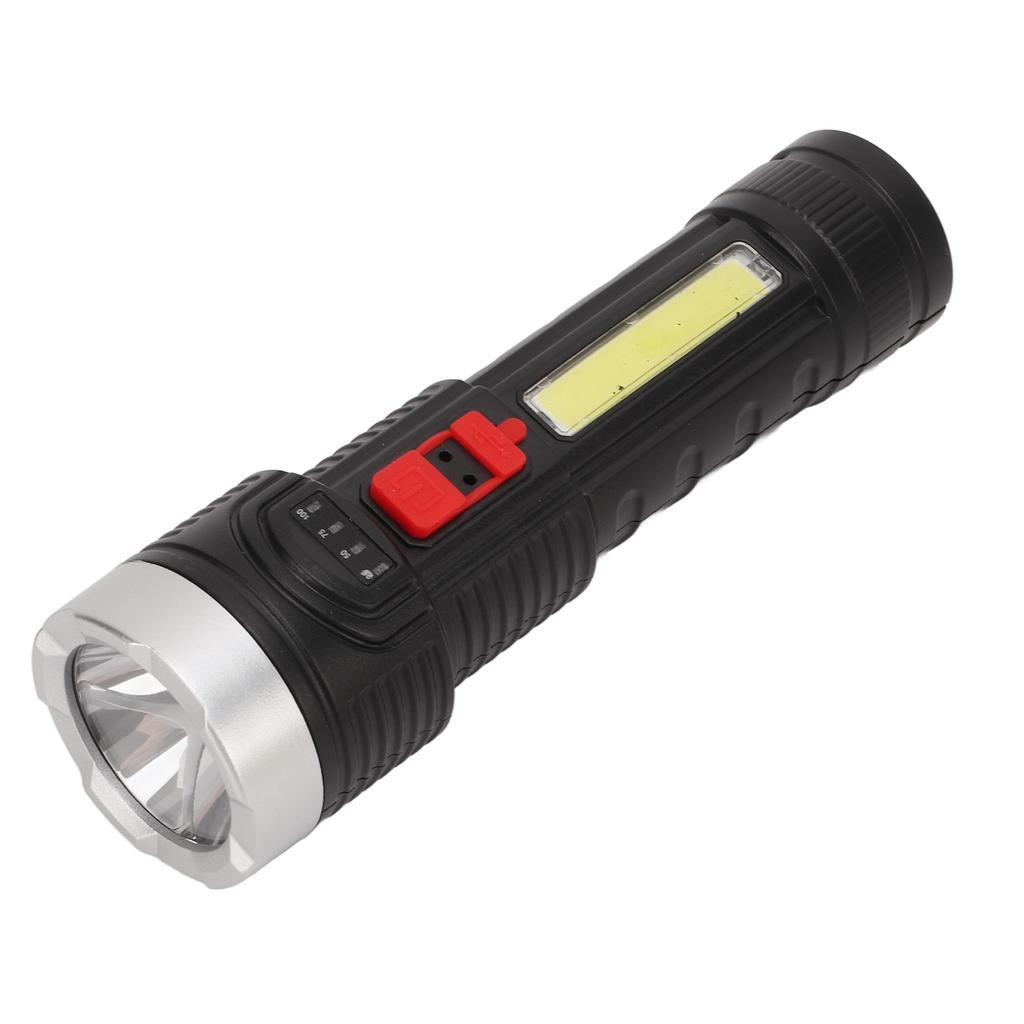 USB Wiederaufladbare Taschenlampe 500LM Wasserdichtes COB Leuchtmittel Tragbare Handtaschenlampe für Draußen