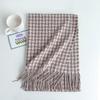 Autumn and Winter Thickened Warm Scarf Contrasting Color Plaid Imitation Cashmere Fringed Versatile Scarf Fashionable Commuter Decorative Shawl
