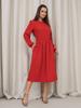 Red Classic Dress with Long Sleeves ISSA PLUS