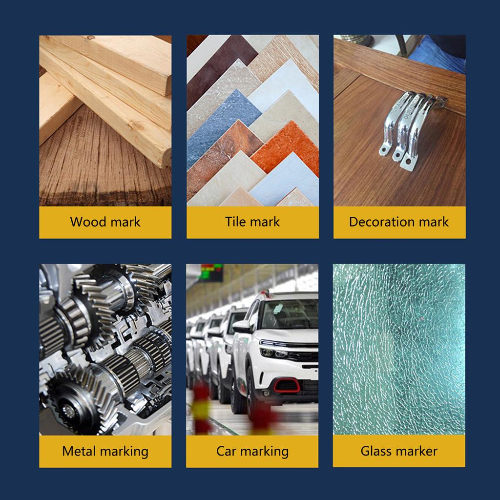 2Pcs Waterproof Deep Reach Marker 30mm Deep Hole Marker Long Nib Carpenter Marker Woodworking Marking Tool