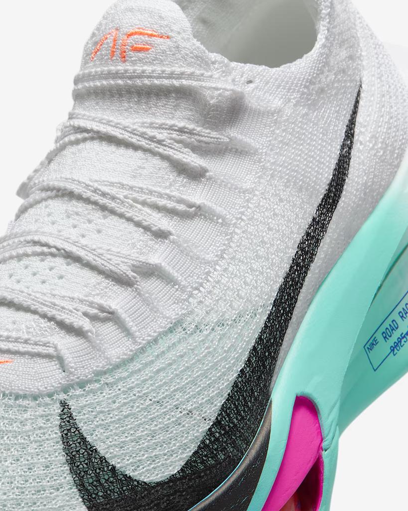FD8315-104 Nike Alphafly 3 White Hyper Turquoise Concord Black (Women's)