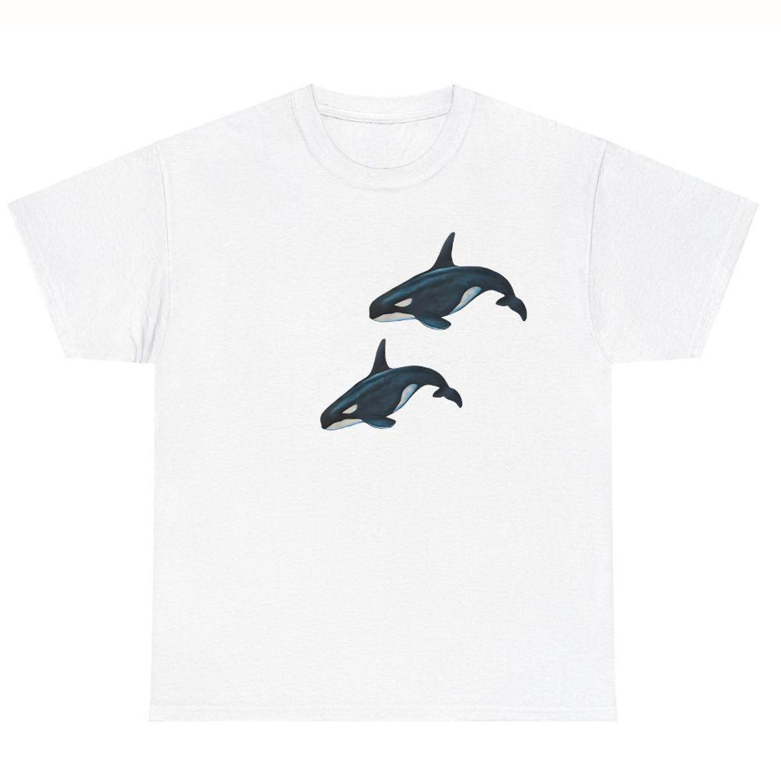 Orca Whale T-Shirt, 100% Cotton Crew Neck , Killer Whale Graphic Tee | Ocean Wildlife Shirt 3XL
