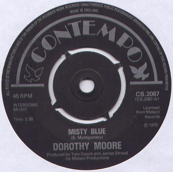 

7inch Record DOROTHY MOORE - Misty Blue CS2087 Contempo 1975 UK Soul/Funk Used