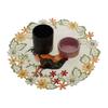 Easter Party Decor Embroidery Craft Home Decoration Satin Fabric Coaster Doily Placemat Cup Pad