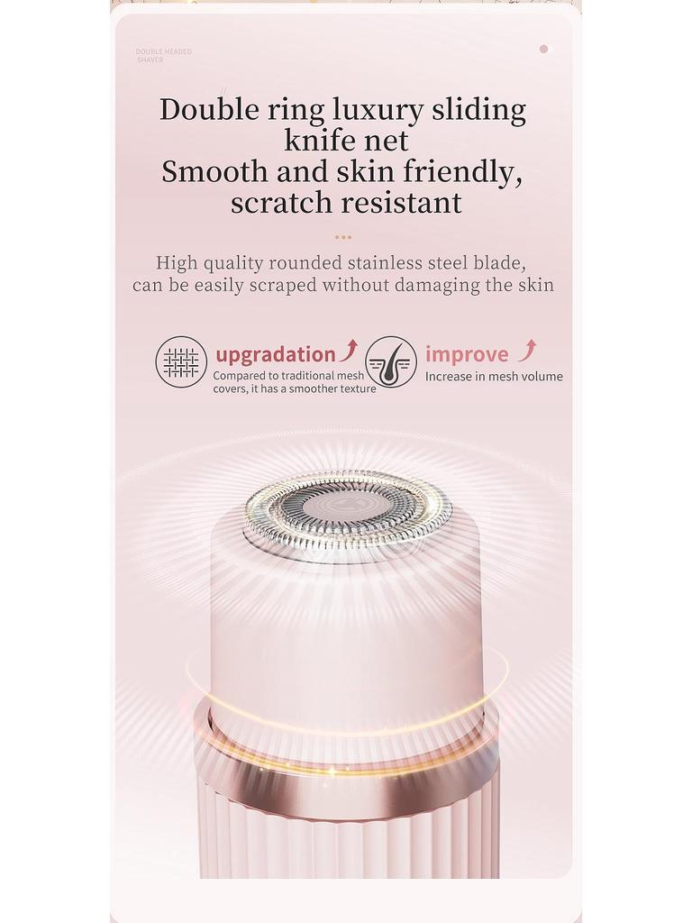 Dual-Head Women's Electric Epilator and Pubic Hair Trimmer