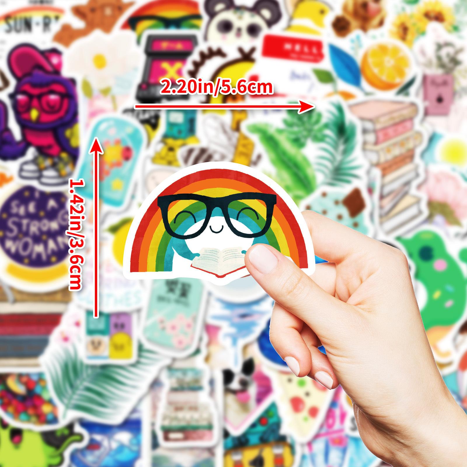 

50 листов Маленькие свежие наклейки Серии ПП Водонепроницаемые декоративные наклейки Чехол для мобильного телефона Холодильник Чемодан Стакан для воды