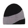 Men's And Women's Color Blocked Knitted Hat, Big Head Circumference, Cold Hat, Men's Lazy Style