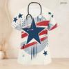 Women Plus Size V Neck Short Sleeve Scrub Top Retro Brush Painting American Flag Star Print Nurse Uniform Top