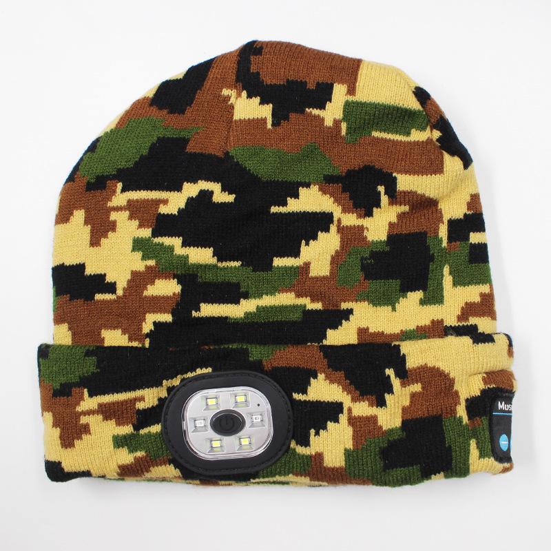 Rechargeable LED Light Beanie - Glow-in-the-Dark Winter Hat for Night Running Outdoors