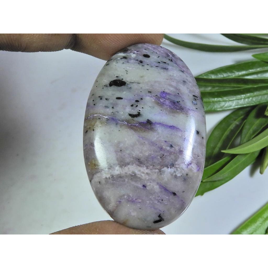 101Cts. Natural Charoite Oval Shape Cabochon Loose Gemstone 30X46X08 MM A-106