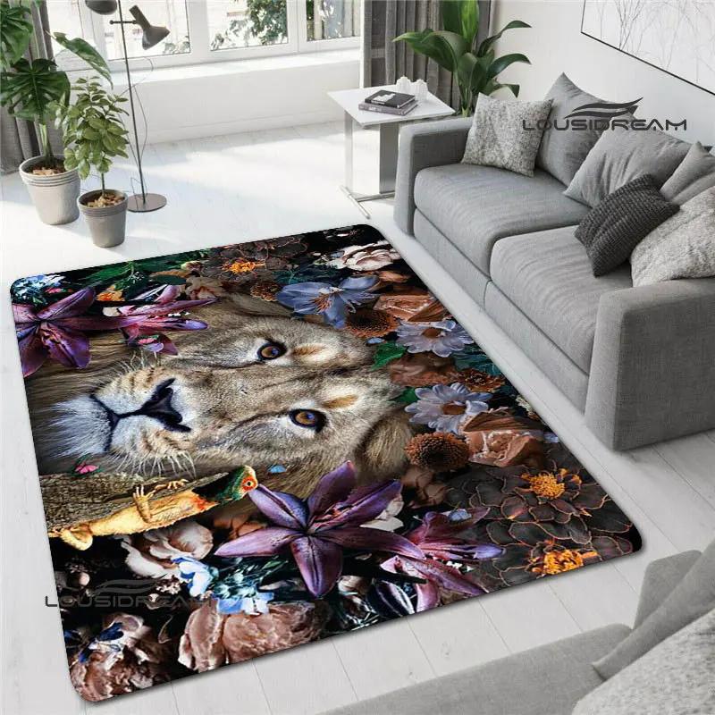 3D Lion Printed Carpet non-slip Carpet kitchen mats for floor decoracion anime rug Fashion yoga mat bedroom decor birthday gift
