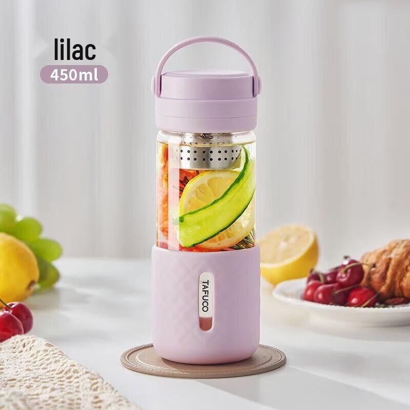 TAFUCO Double Wall Glass Tea Infuser Bottle