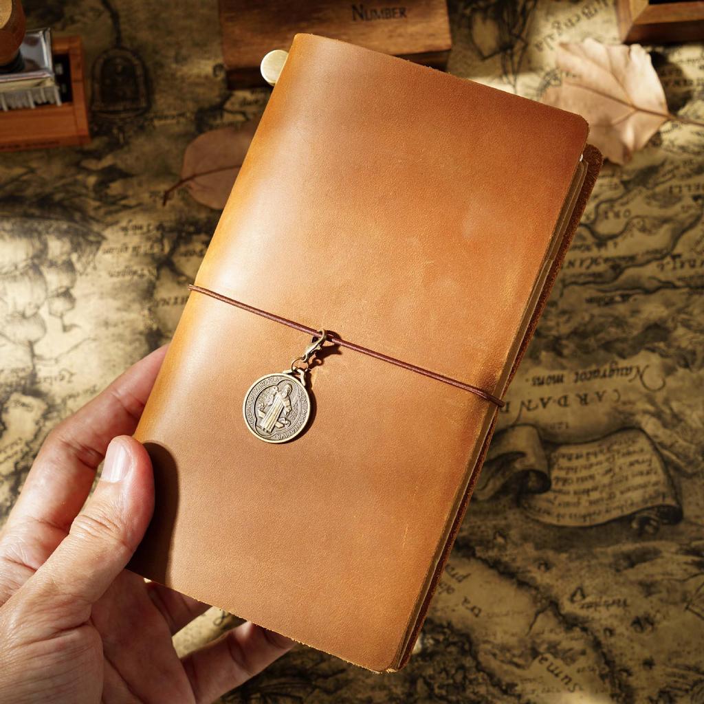 Diário de Viagem TN: Caderno Artesanal de Couro de Vaca Vintage