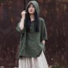 Vintage Style T Shirt For Women With Cotton Linen Fabric Autumn Casual Wear