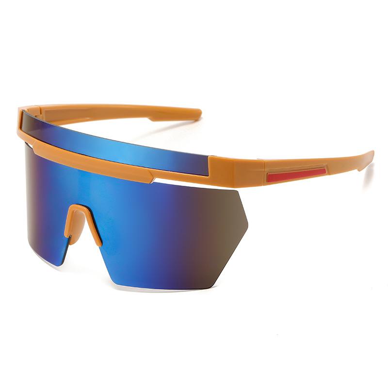 Oversized Wrap Around Sunglasses Goggle Women Men One Piece Shades Riding Cycling Sun Glasses Brand Designer Eyewear UV400 Oculo