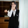 2025 A/W 100% Pure Wool Loose Fit Versatile V-Neck Knit Sweater Vest