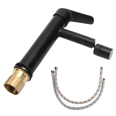 Bathroom Faucet Basin Bathroom Mixer Tap Rotational Bathroom Basin Sink Tap BlackEU 3/8 Thread