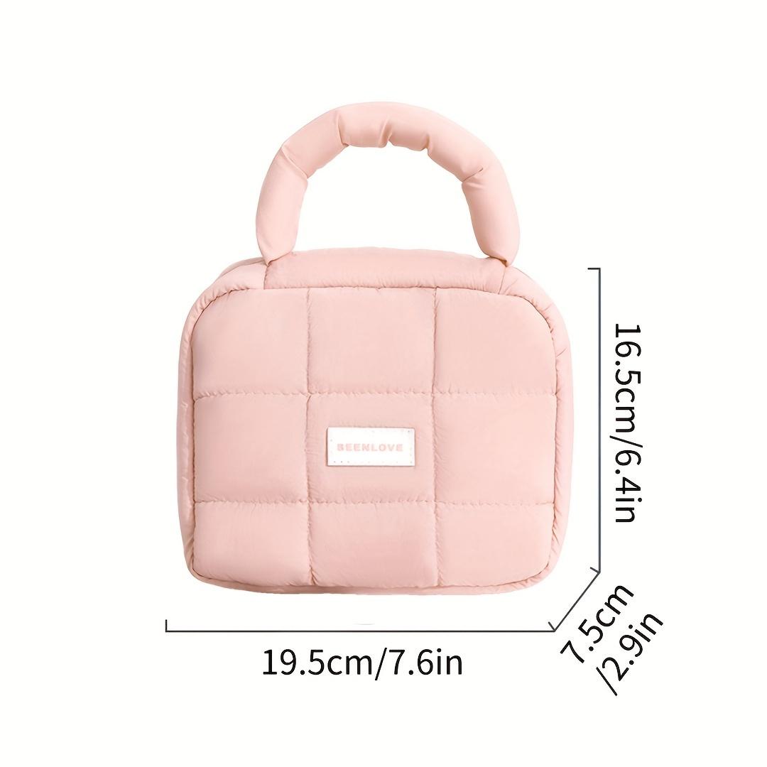 

Soft And Fluffy Large-Capacity Bag Multicolor Solid Multifunctional Storage Bag With Zipper Cloud Travel Organizer Down Cute And Elegant Women s Bag розовый