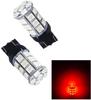 2pcs 30 Chip T20 7443 24v Red Car LED Double Ball Valve Turn