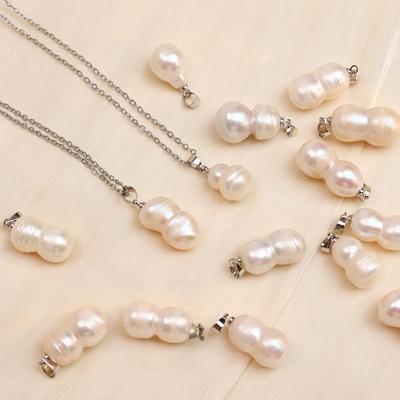 1Pcs Baroque Pendant Freshwater Pearl Peanut-Shaped Pendant For Jewelry Making DIY Necklace Beacelet Accessory