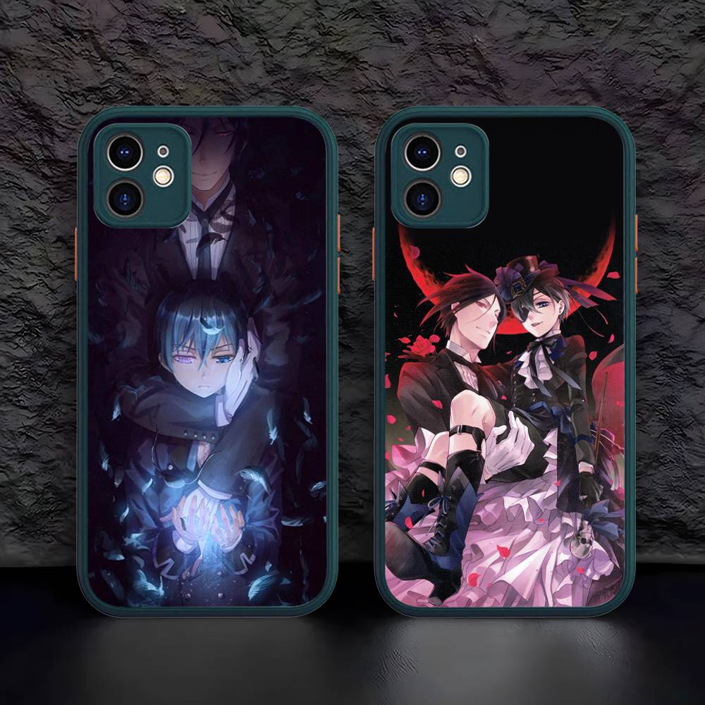 Anime Black Butler Phone Case For iPhone 16e 16 15 14 13 12 11 Pro Max X XS Max Plus Matte Clear