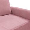 Vidaxl 3-Seater Sofa, Pink, 180 Cm, Upholstered In Velvet
