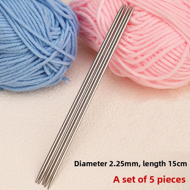 Agujas de tejer de acero inoxidable, Ganchos de ganchillo, Agujas de puño de 15 cm, Calcetines tejidos a mano, Herramientas especiales para tejer para hacer muñecas, Agujas cortas