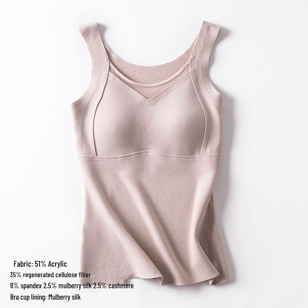 2025 Autumn Slimming Round Neck Silk Wool T-Shirt - Warm, Skin-Friendly, Solid Color