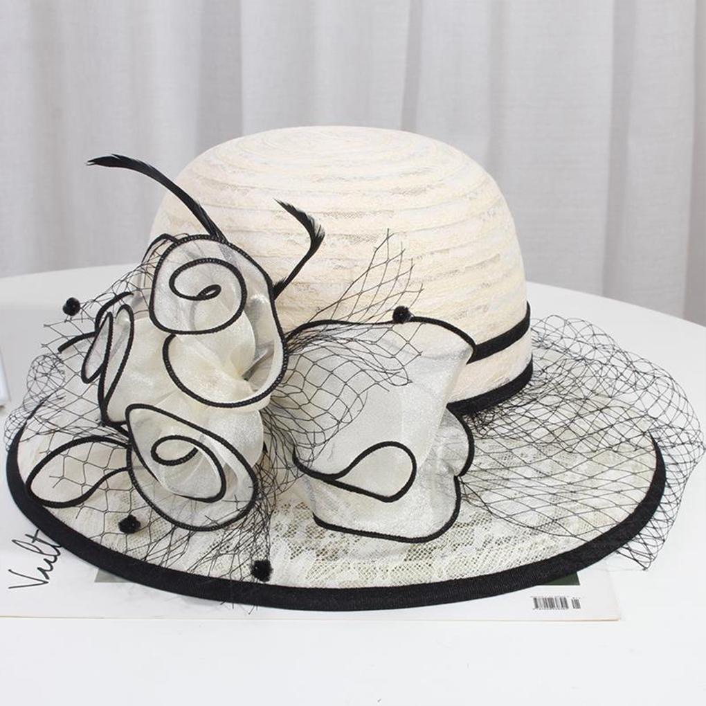 Fabric Women Bucket Hat Lace Colorful Replacement Vintage Flower Decor Dome Girls Ladies Fishing Cap Headgear Gift