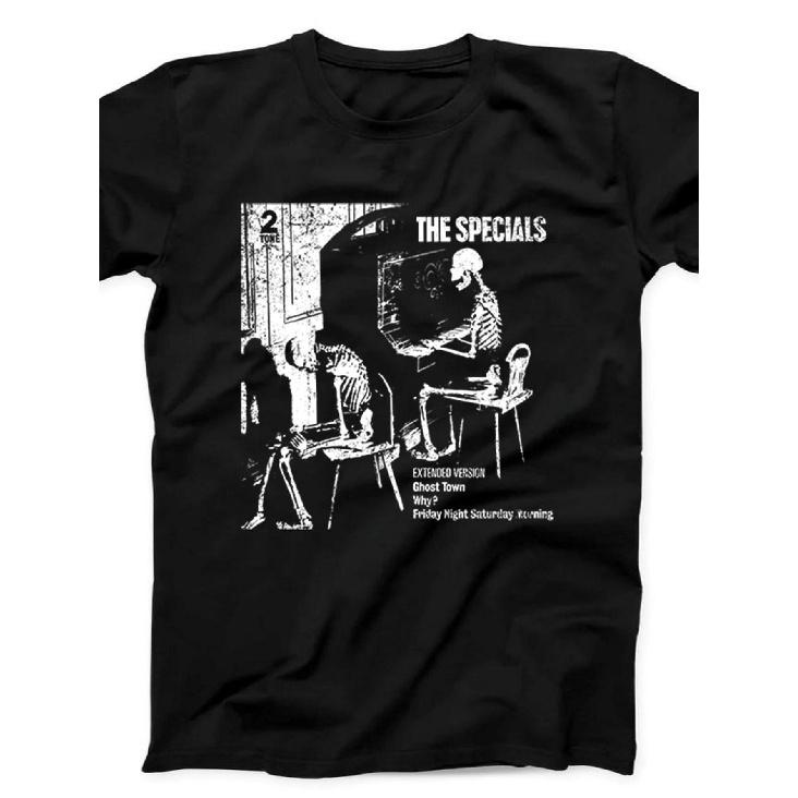 The Specials Ghost Town 2 Tone Ska Music Gift Black Tee T Shirt 523 S