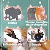 Cat Coffee Coasters Set of 3,Woven Cat Drink Mats, Funny Handmade Home Decorations Tabletop Protection